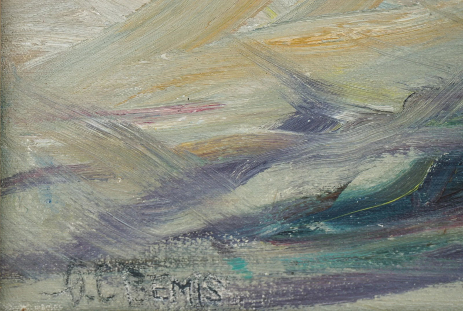 Mid Century San Diego Impressionist Seascape by Georgia Crittenden Bemis, 1939 by Georgia Crittenden - 4