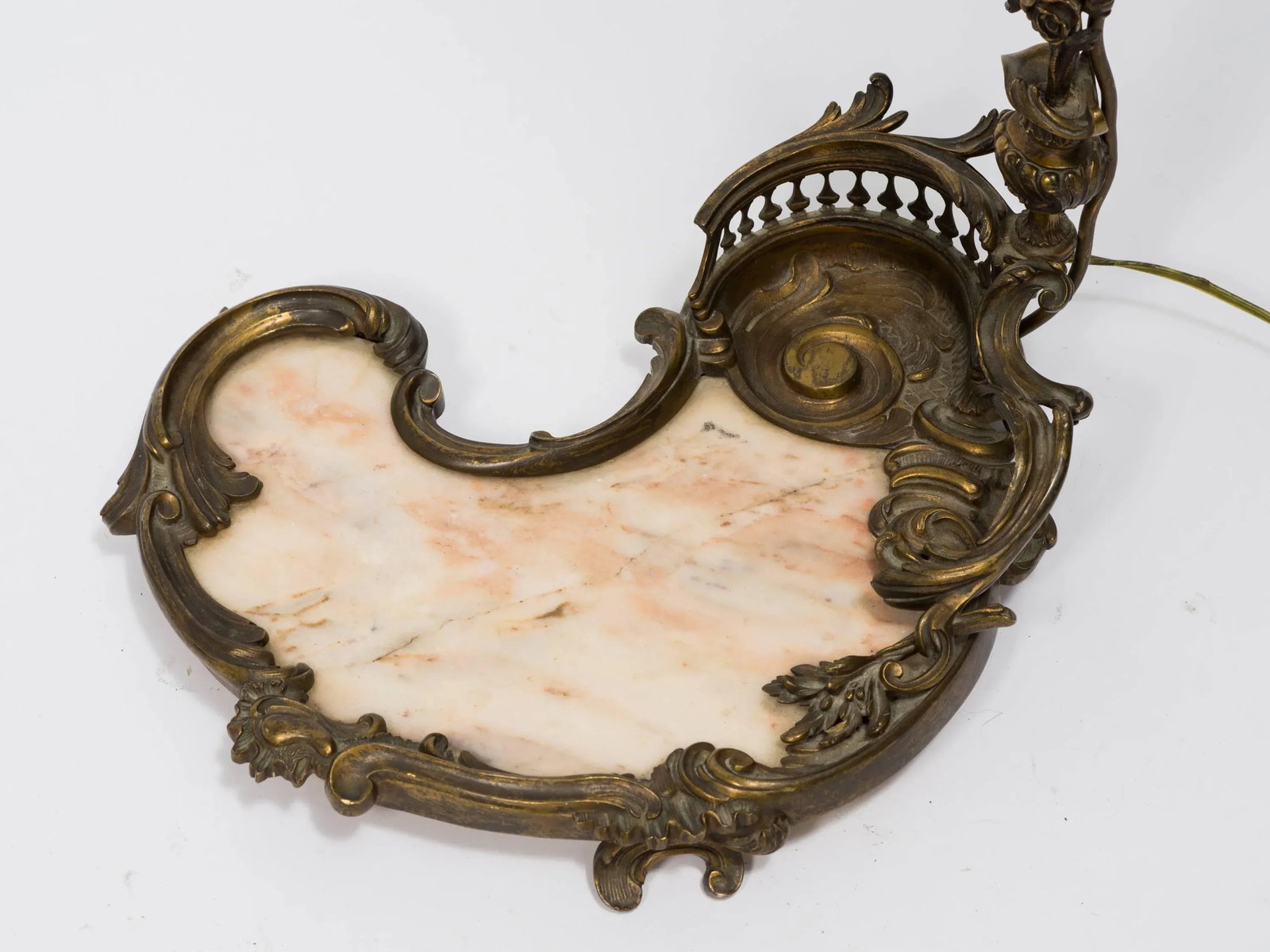 Art Nouveau Brass Desk Lamp - 2