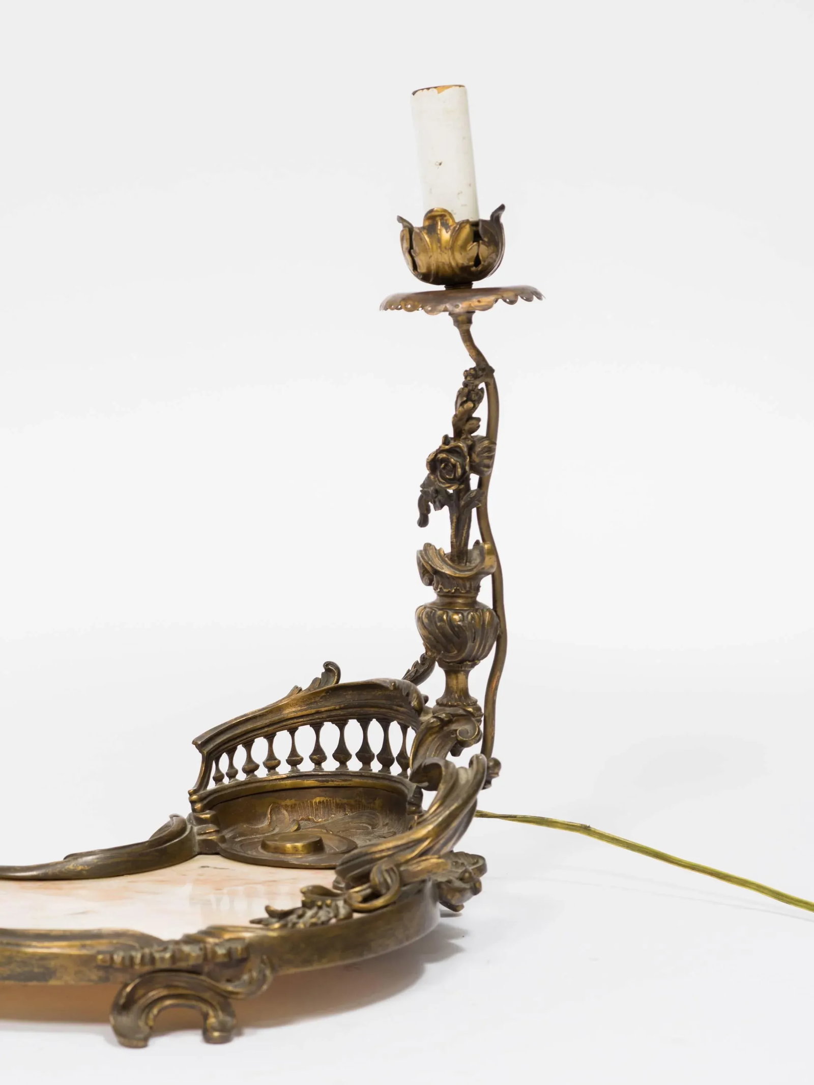 Art Nouveau Brass Desk Lamp - 3