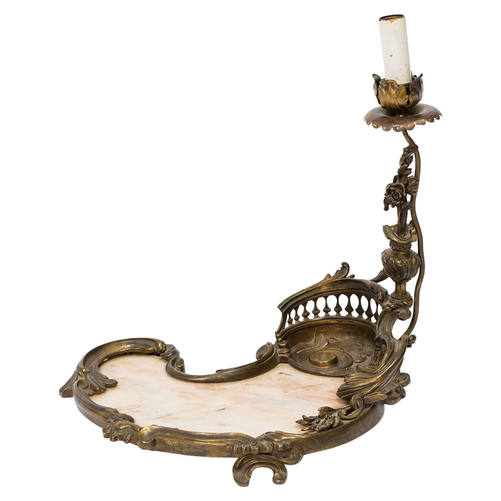 Art Nouveau Brass Desk Lamp - 5