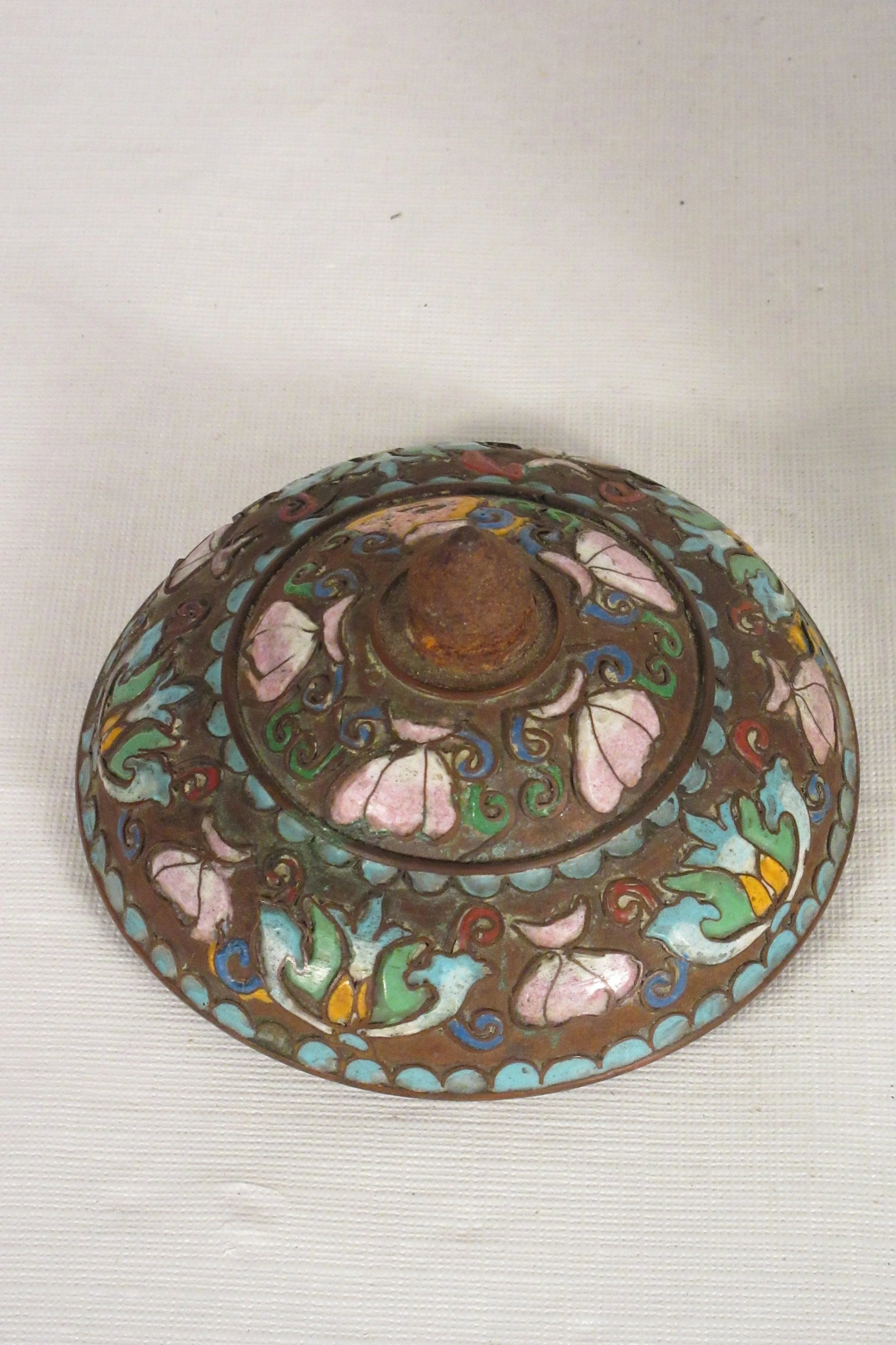 1910 Cloisonne Jar With Lid - 3