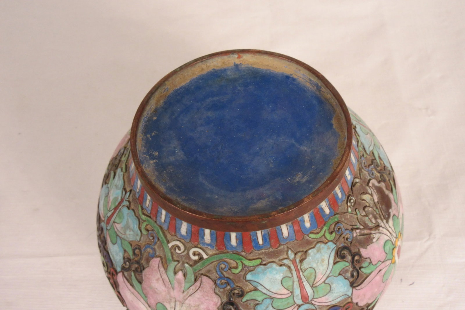 1910 Cloisonne Jar With Lid - 5