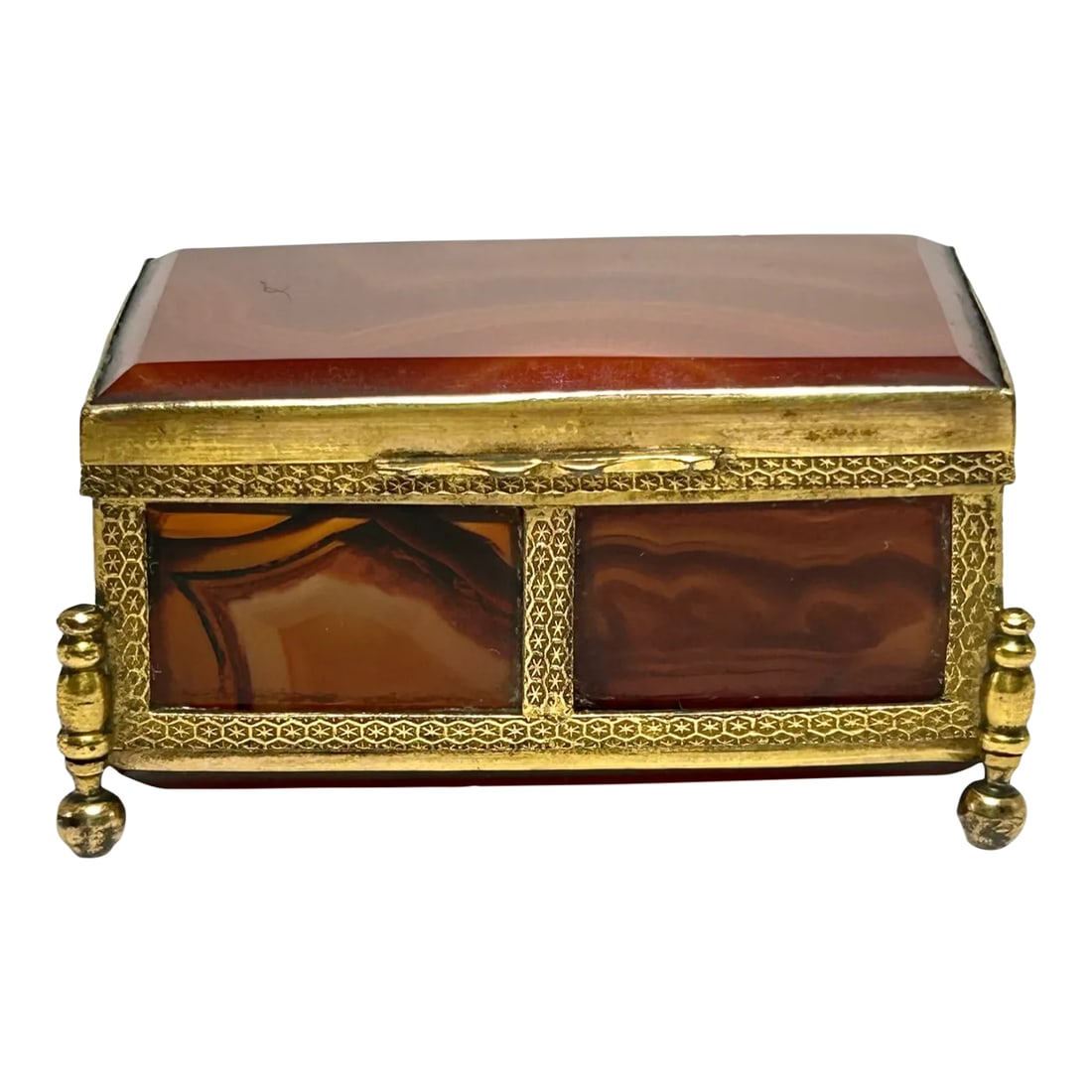 French Red Agate & Ormolu Box (1 of 9)