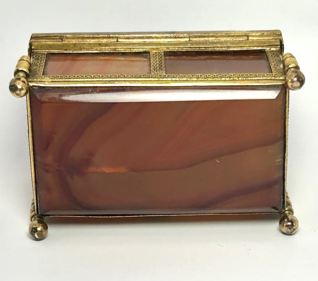 French Red Agate & Ormolu Box - 9