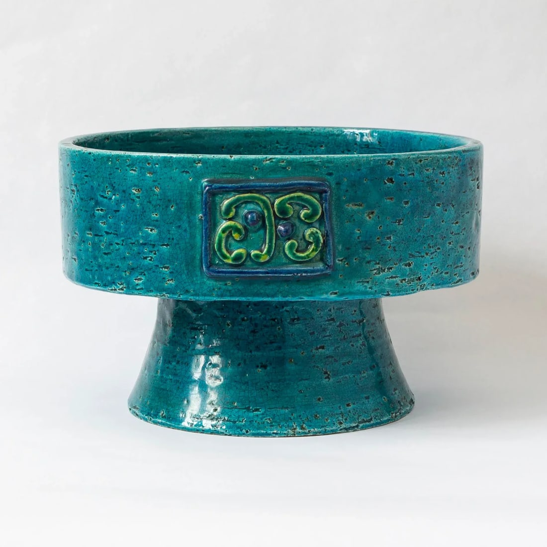 Vintage Aldo Londi for Bitossi Rimini Blu Large Sculptural Pottery Vessels - a Pair - 3