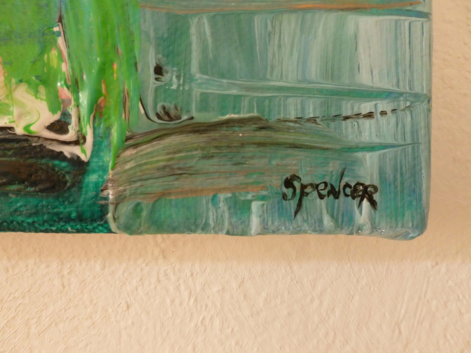 "Pond" Abstract Acrylic Painting by Scott Spencer - 6