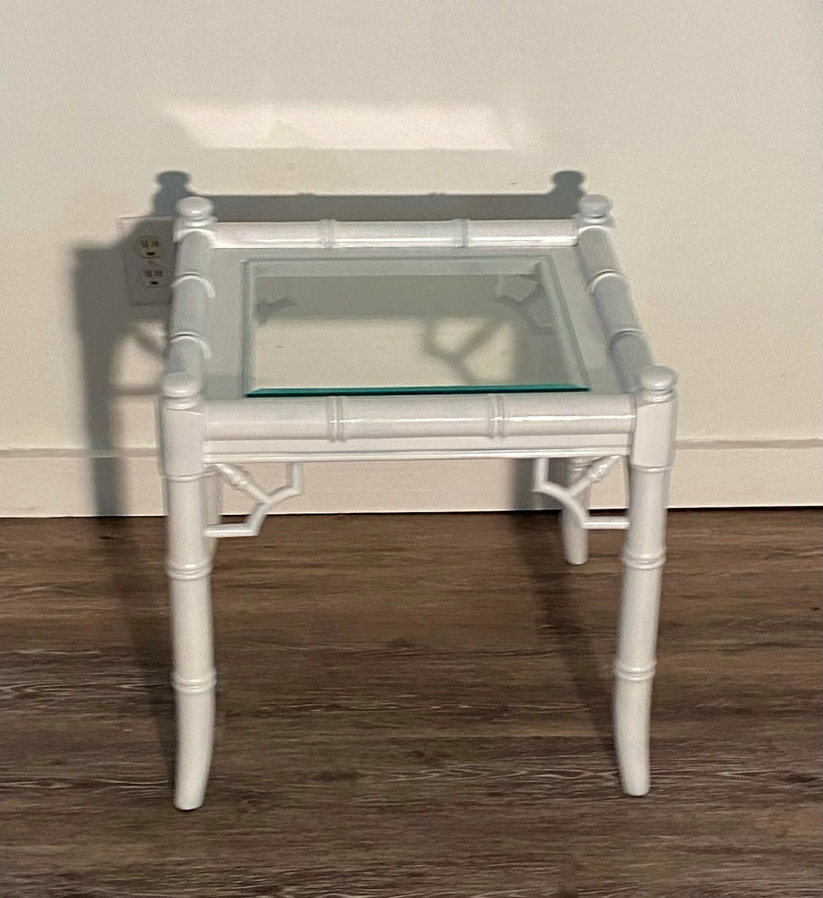 Vintage Thomasville Allegro Faux Bamboo Table With Fretwork - 2