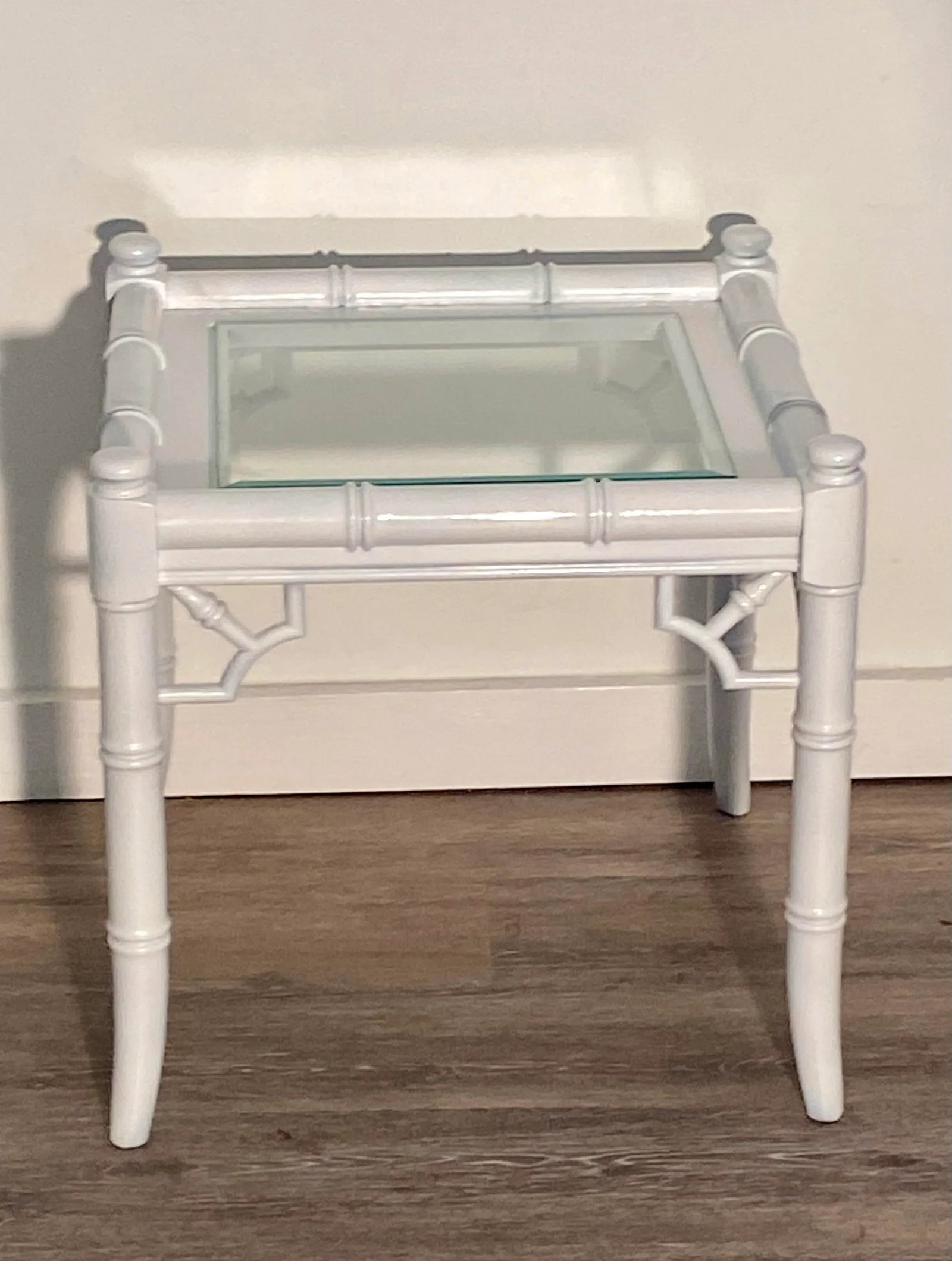Vintage Thomasville Allegro Faux Bamboo Table With Fretwork - 5