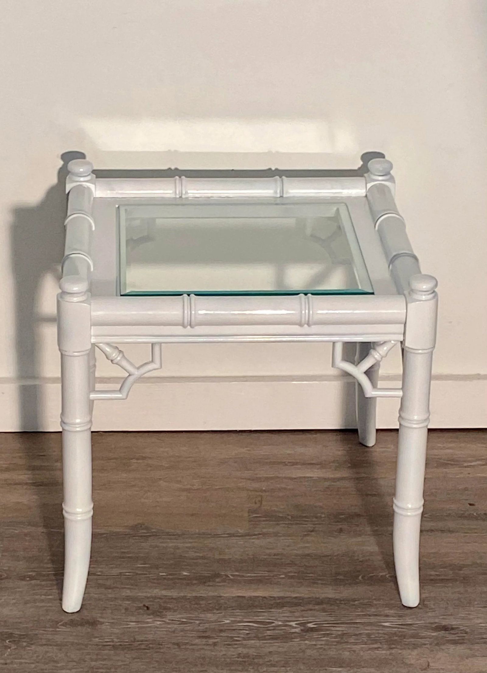 Vintage Thomasville Allegro Faux Bamboo Table With Fretwork - 6