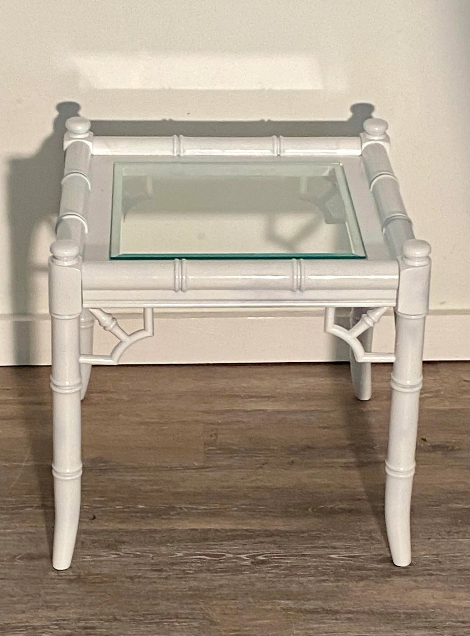 Vintage Thomasville Allegro Faux Bamboo Table With Fretwork - 8