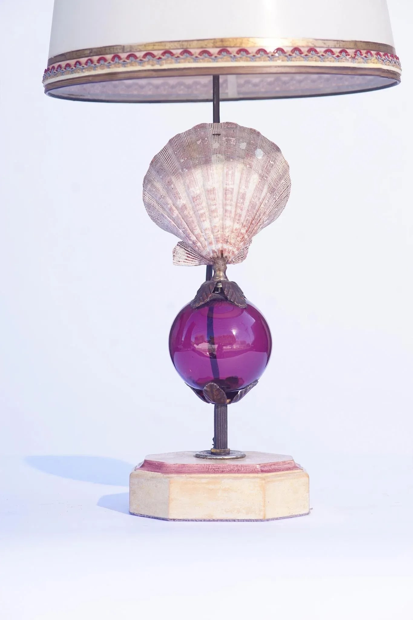 Shell Lamps With Murano Glass - 4