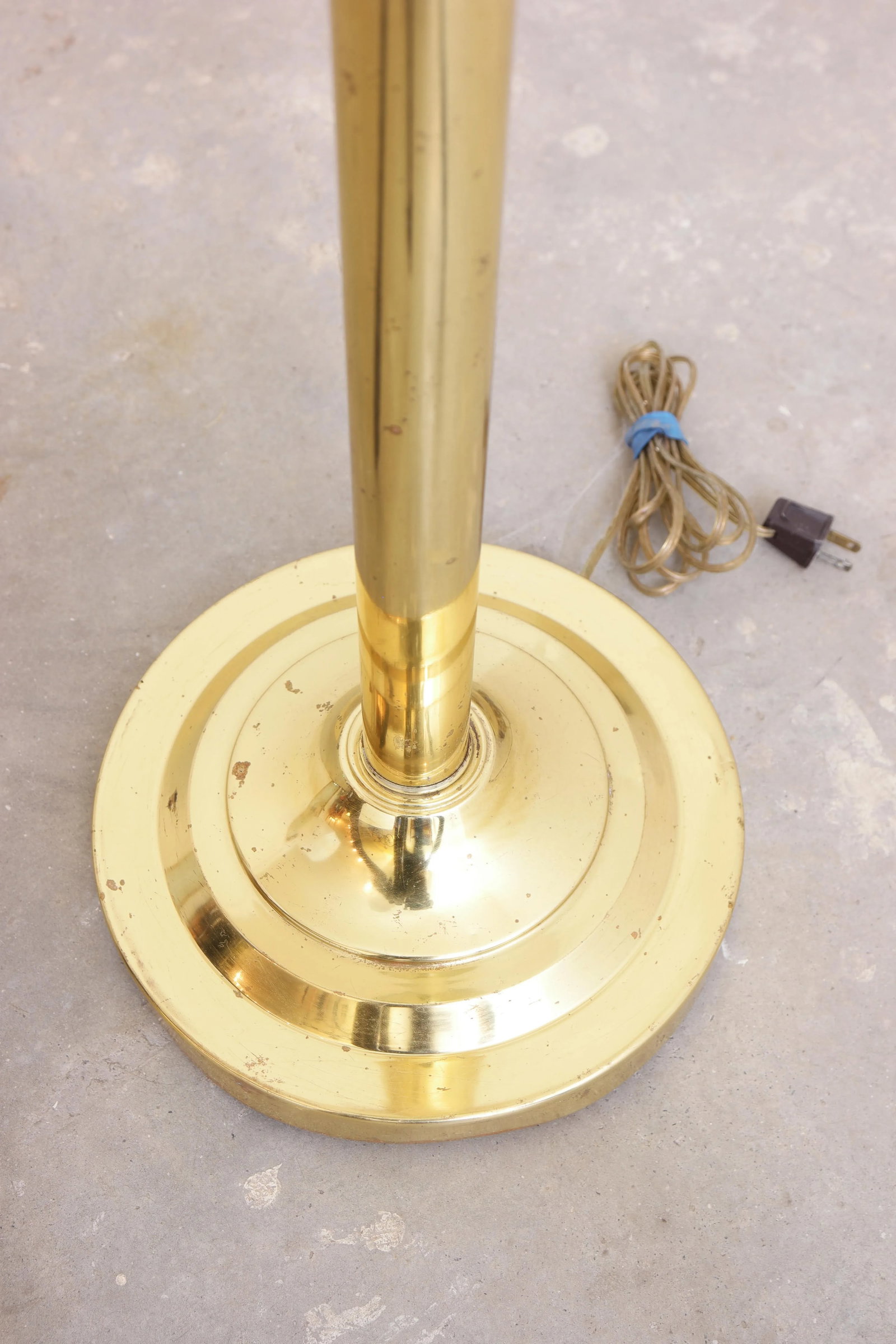 Gold/Brass Art Deco Brass Floor Lamp - 6