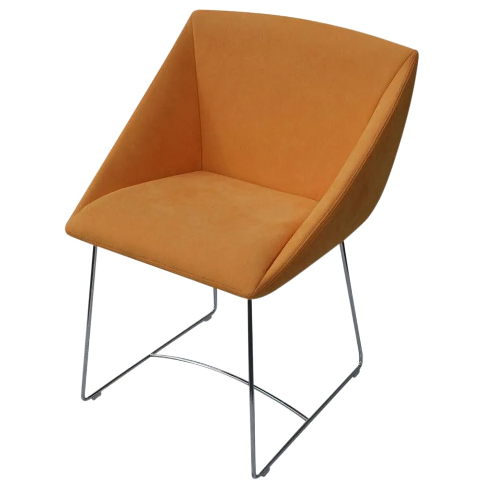 Ligne Roset Papillon Side Arm Chair Orange (1 of 6)