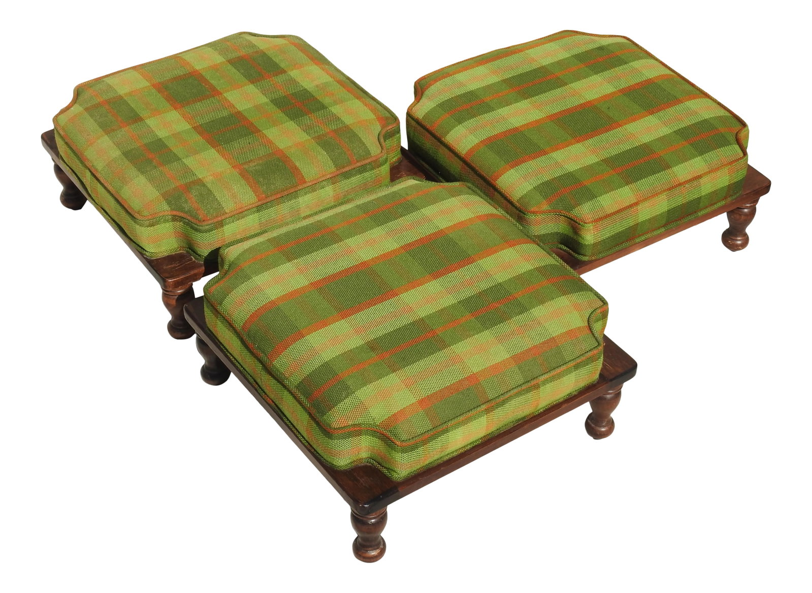 Late 19th Century Ethan Allen Stackable Foot Stools- Set of 3 (1 of 9)