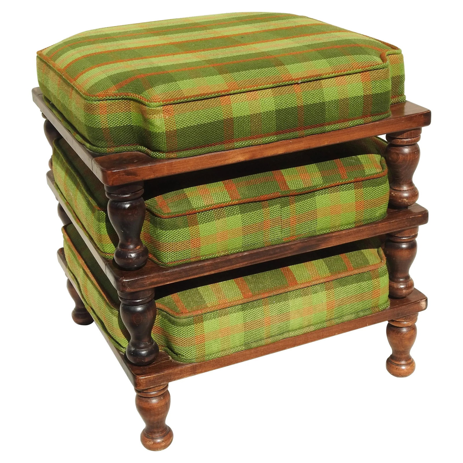 Late 19th Century Ethan Allen Stackable Foot Stools- Set of 3 - 2