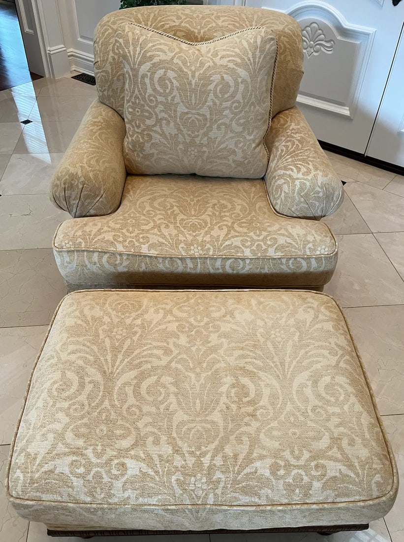Century Furniture Lt Designs Upholstered Chair With Ottoman - 2