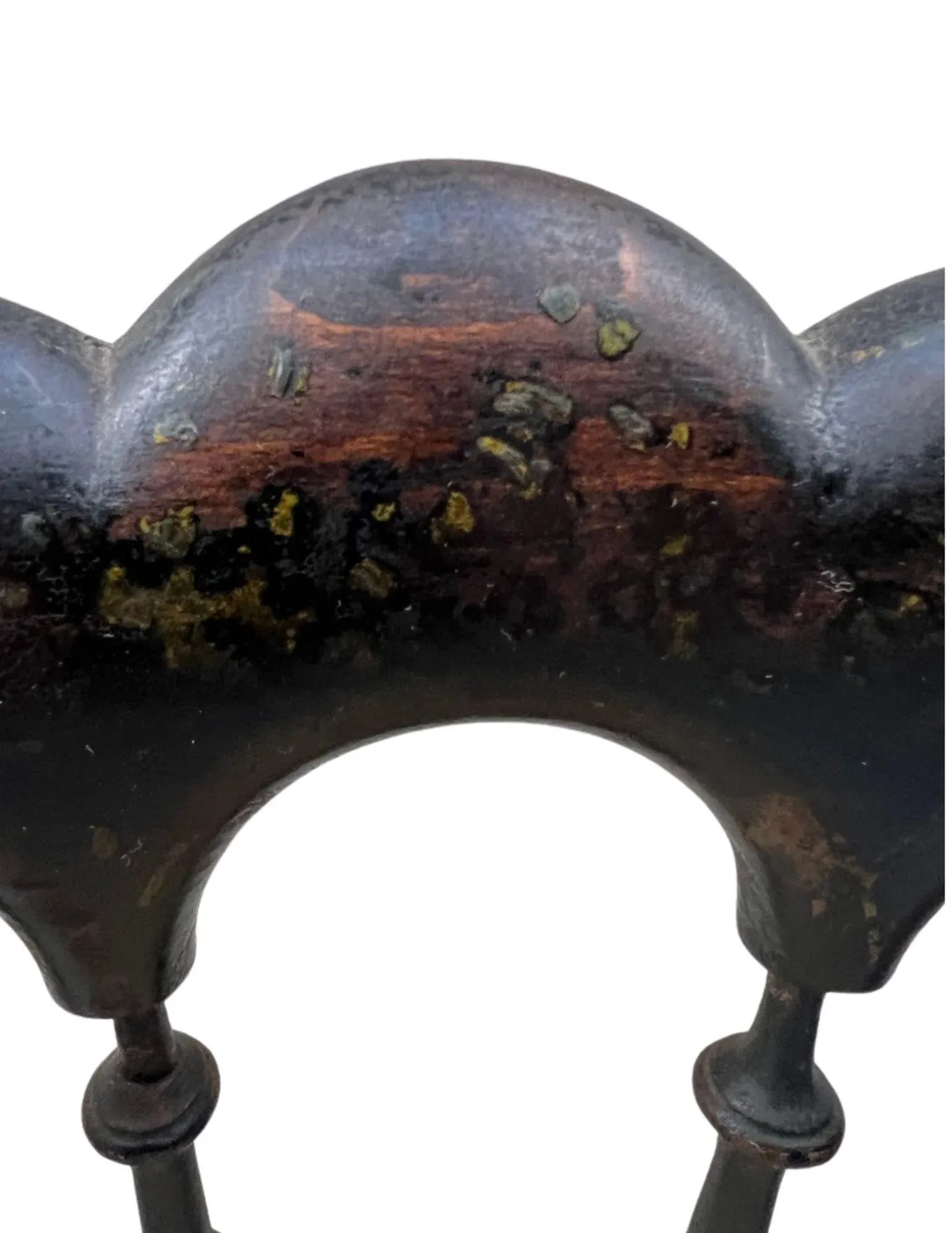 1850s French, Ebonized Wood Chiavari Chairs With Gold Velvet Seats - A Pair - 9