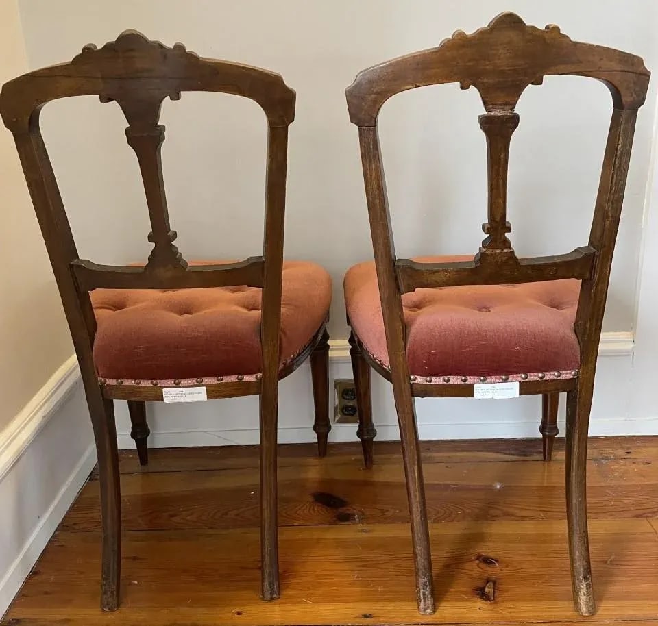 Pair of English Late Victorian Period Small Decorative Chairs - 3