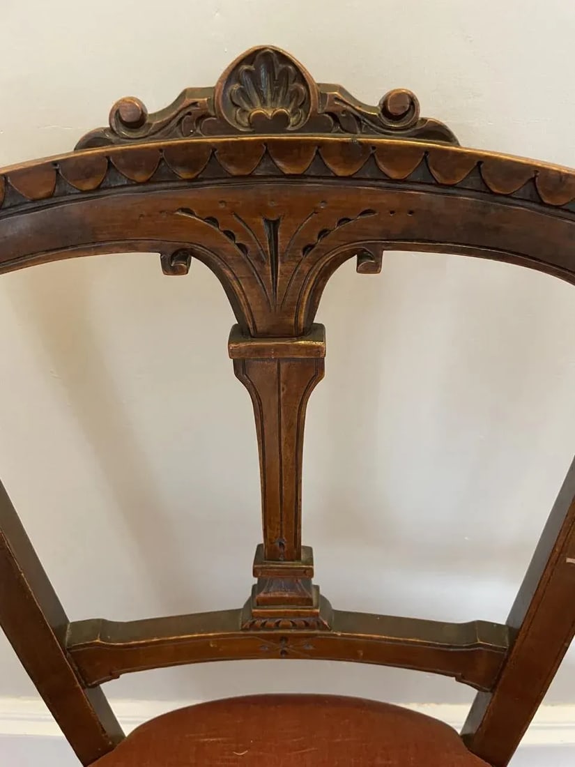 Pair of English Late Victorian Period Small Decorative Chairs - 8