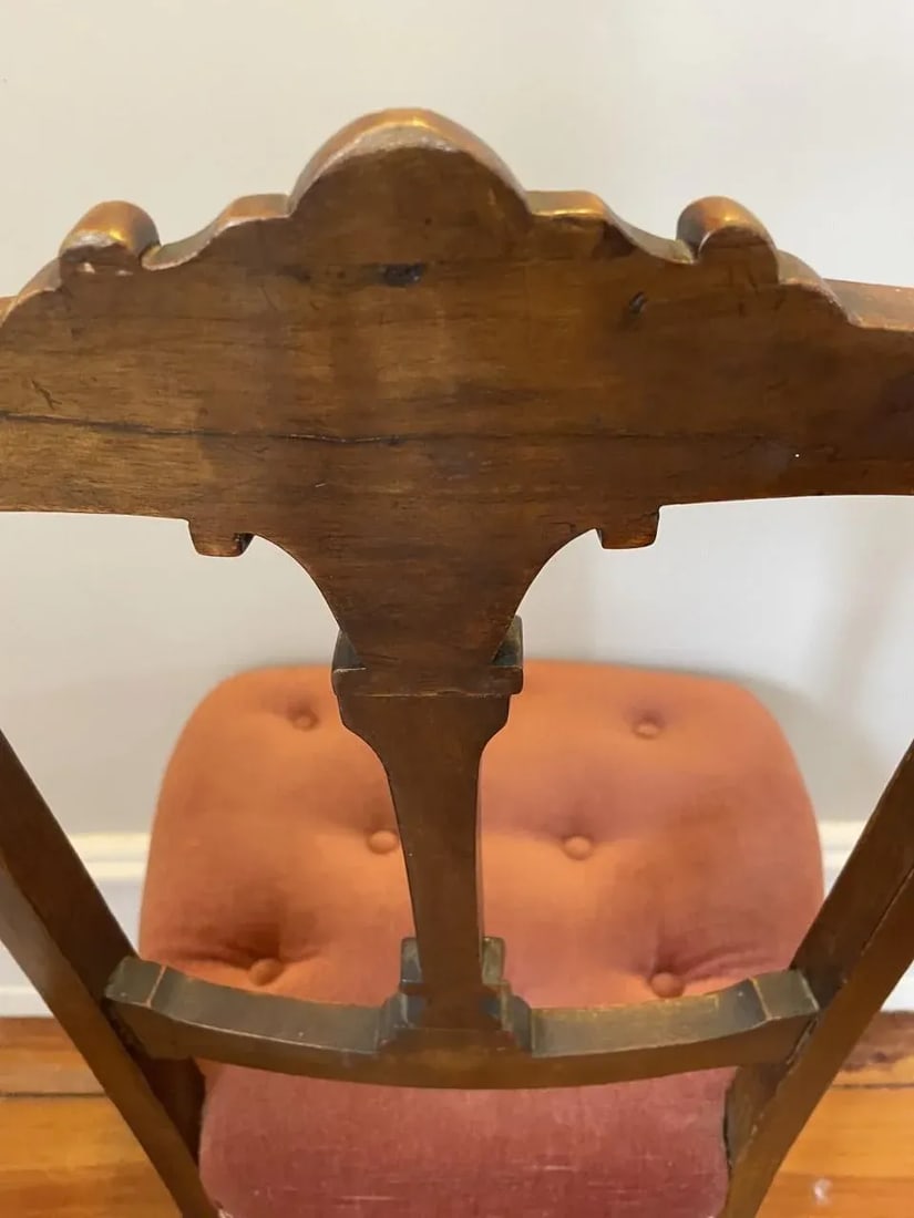 Pair of English Late Victorian Period Small Decorative Chairs - 9