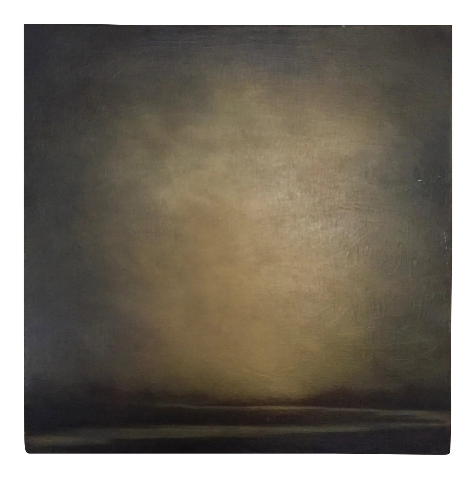 Contemporary Landscape Painting 'Secede' by Curtis Phillips, 1998,: Secede', Oil and Beeswax on Panel, 23.25" x 23.25" by Curtis Phillips, 1998. Contemporary landscape painting. Imbued with a majestic stillness reminiscent of Bierstadt and brooding atmospheres akin to