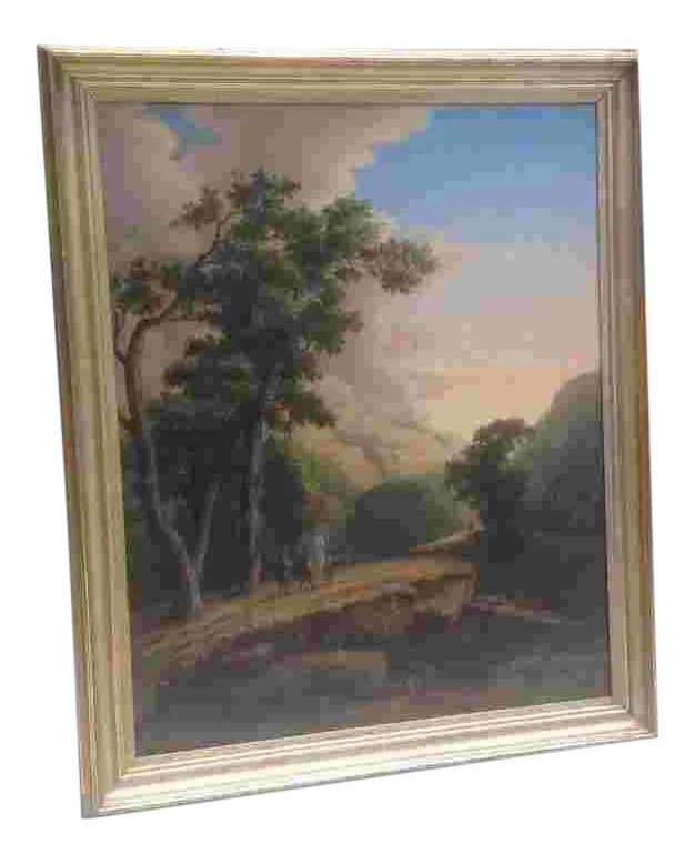 Large 19th Cent. American Painting: Huge oil on canvas c. 1890 attributed to Jane Berry Judson(New York 1865-1935). Judson lived for years in the Rochester area and was a member of the art colony there. She also belonged to the Boston s