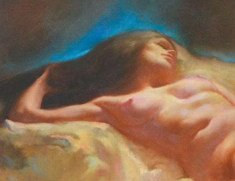 Thomas P. Darro Reclining Twilight Nude 1990 - 2