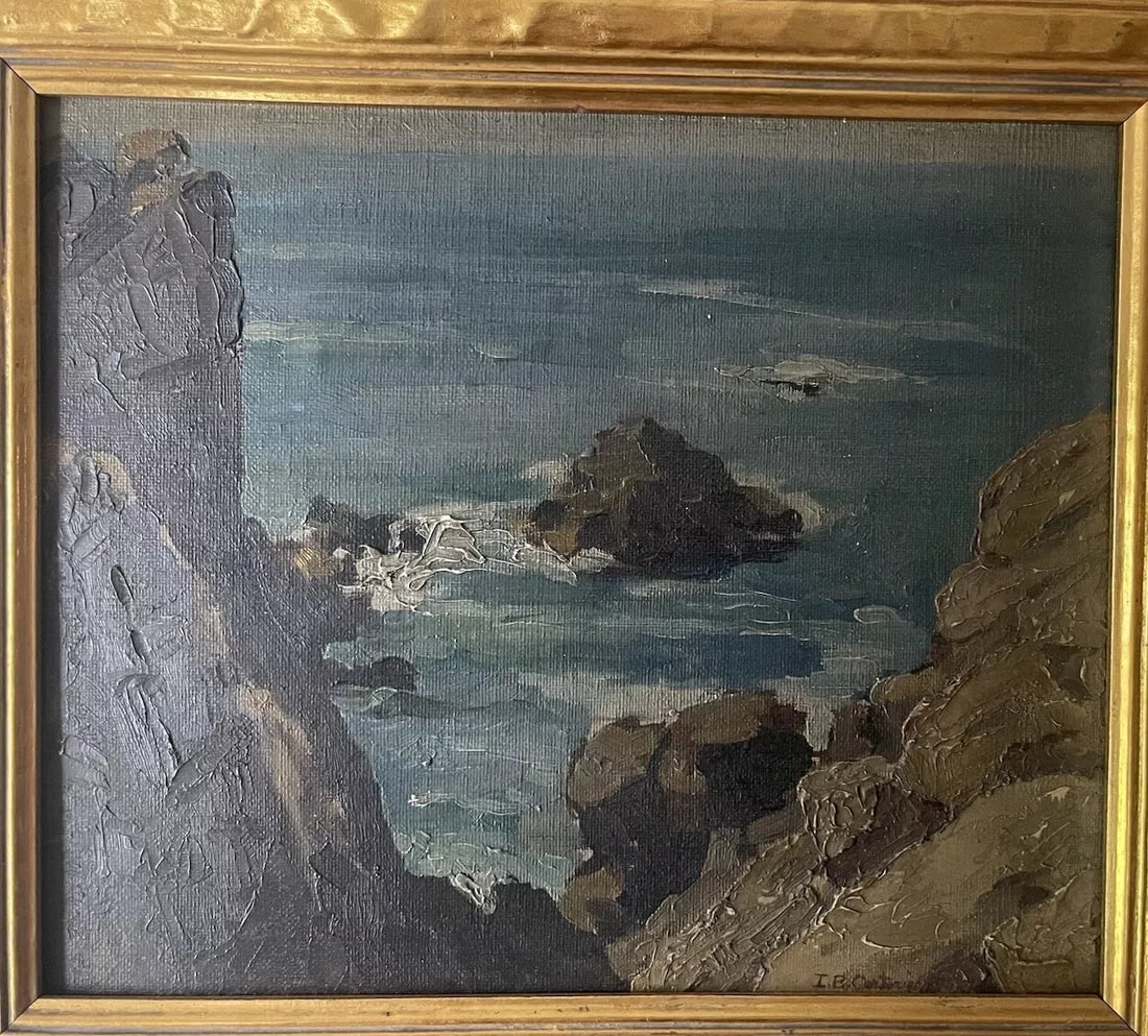 Mid 20th Century Isabel Branson Cartwright Seascape Painting, Oil on Panel, " From the Highlands Car - 3