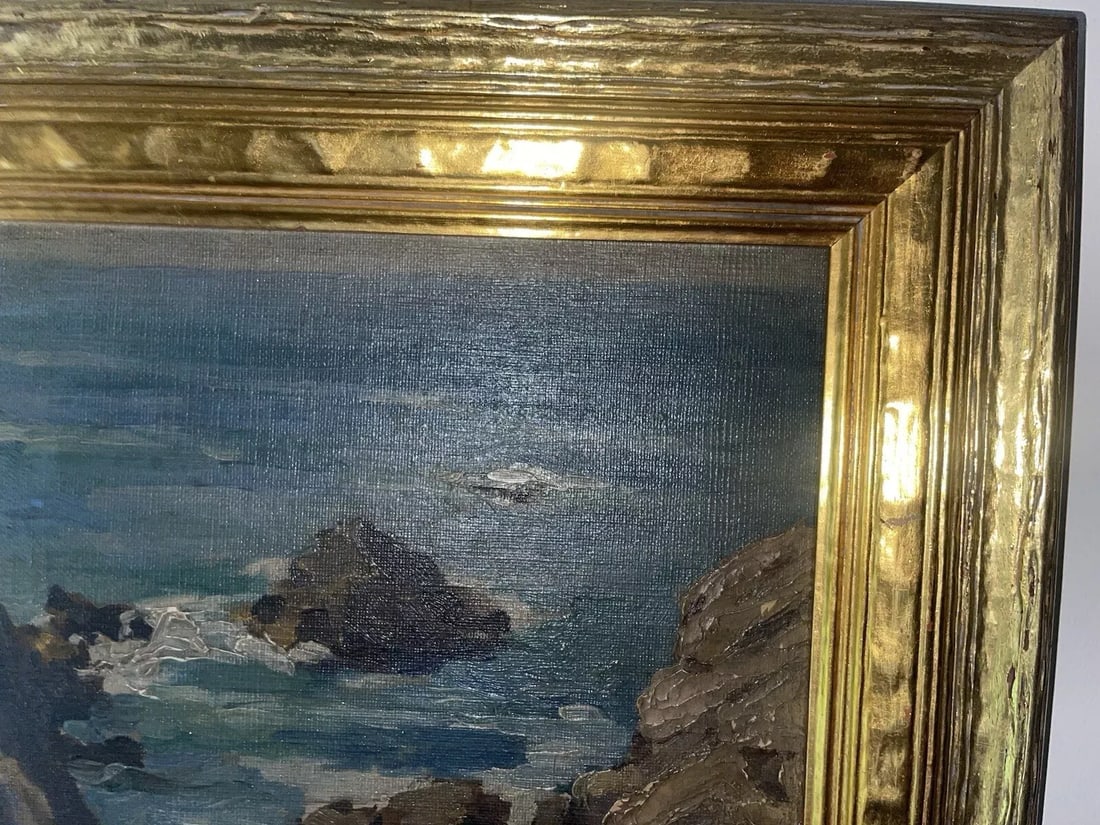 Mid 20th Century Isabel Branson Cartwright Seascape Painting, Oil on Panel, " From the Highlands Car - 4