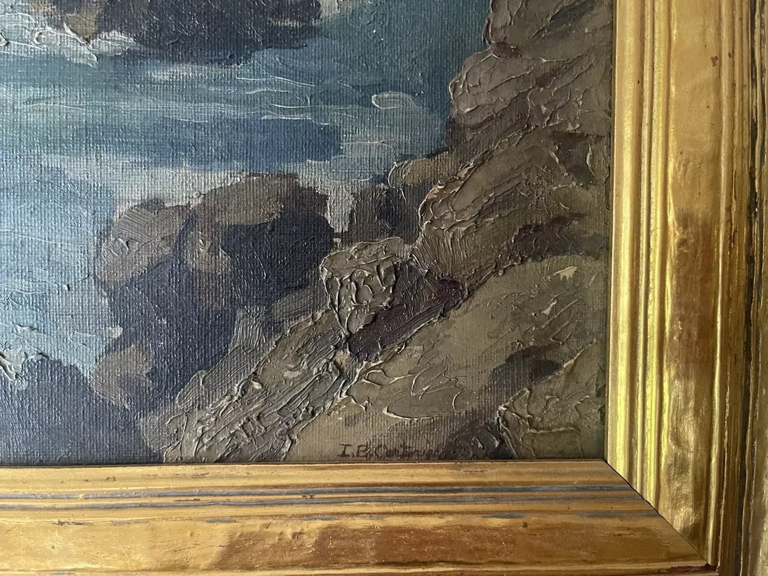 Mid 20th Century Isabel Branson Cartwright Seascape Painting, Oil on Panel, " From the Highlands Car - 5