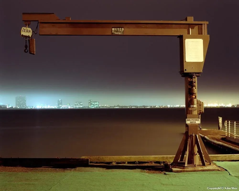 Contemporary Night Photograph "Large Boat Winch" by John Vias (1 of 2)