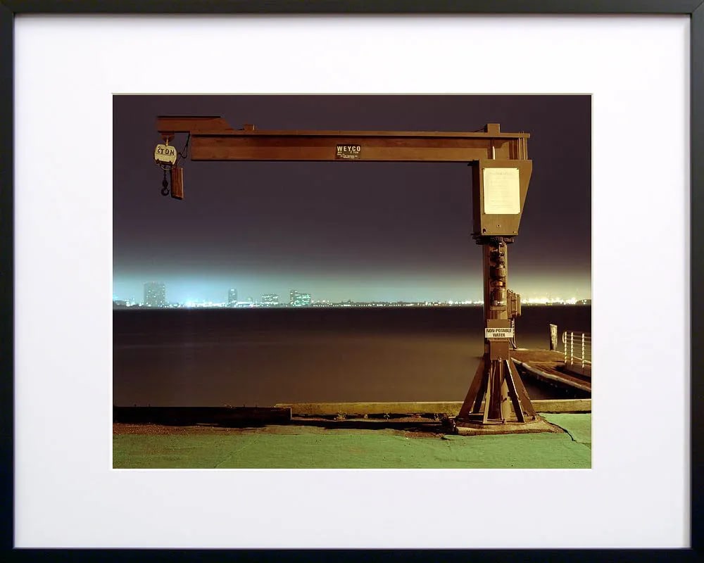 Contemporary Night Photograph "Large Boat Winch" by John Vias - 2