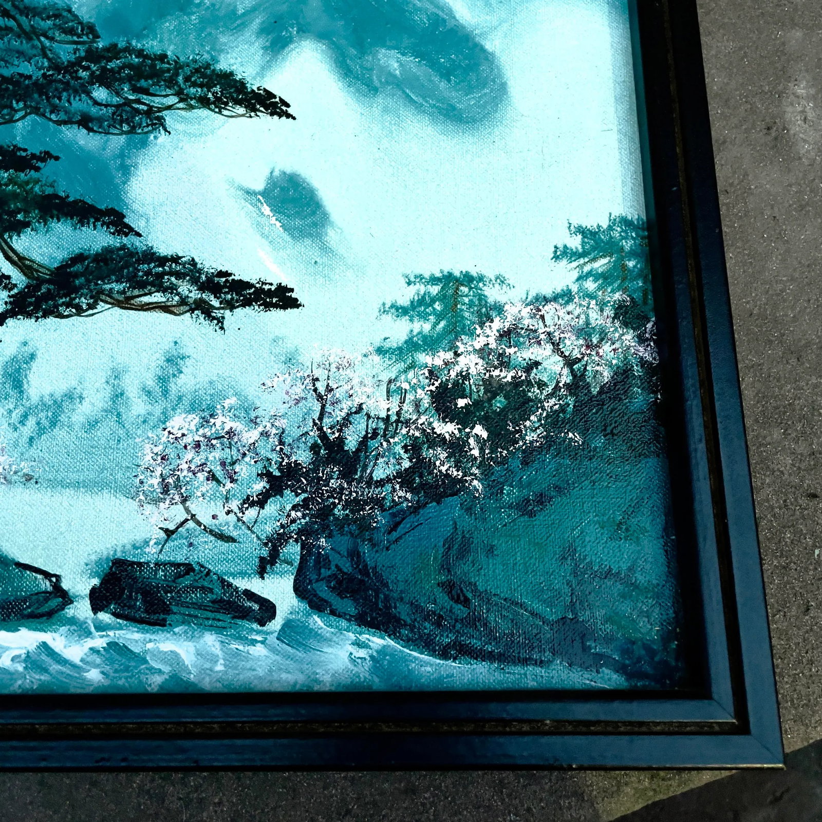 Vintage S T Young (Shu Tao Yang in Chinese) Oil Painting Signed & Framed - 5