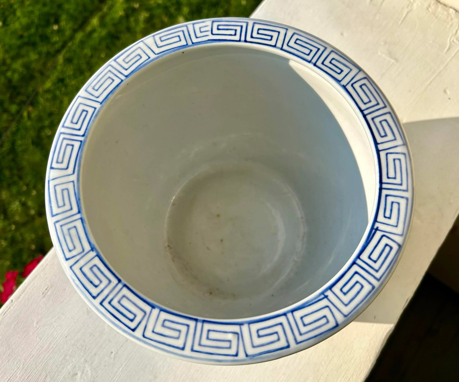 Chinese Floral Fishbowl Planter - 7