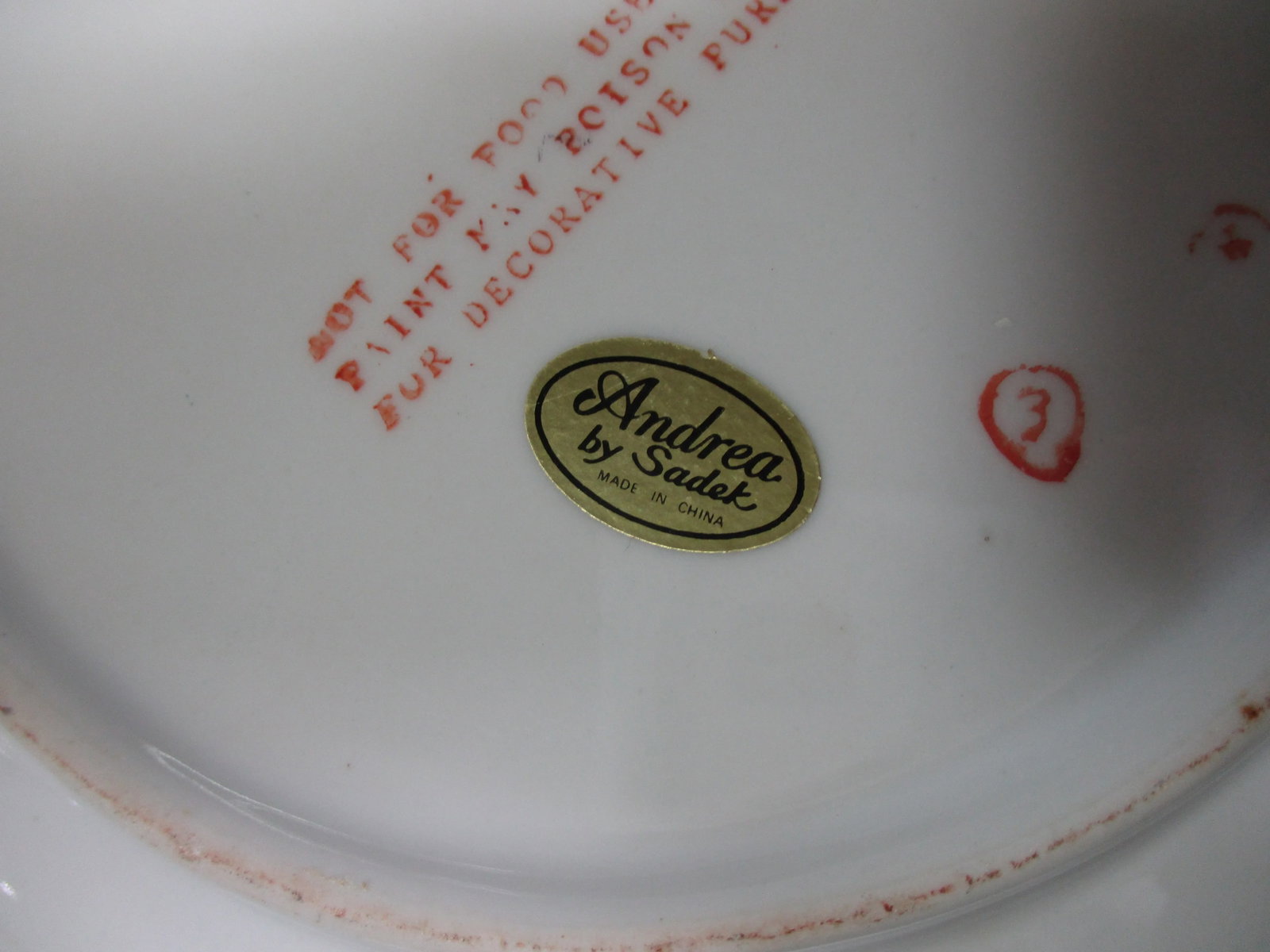 Vintage 1970s Andrea by Sadek Asian Tobacco Leaf Plate - 6