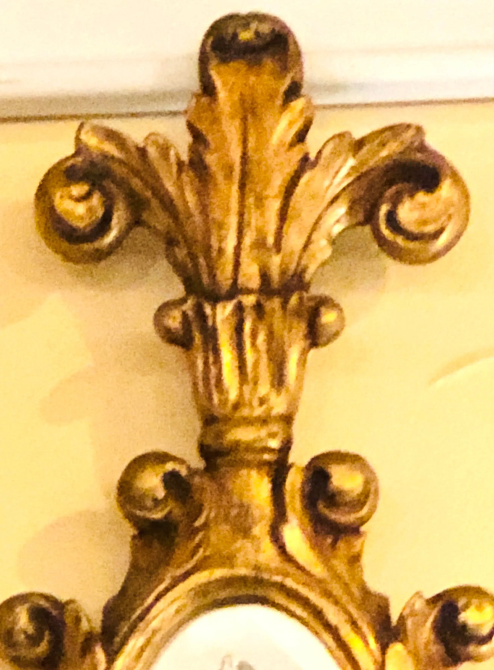 Gilt Carved Wall, Console or Table Mirror With High Open Fleur-De-Lis Pediment - 3