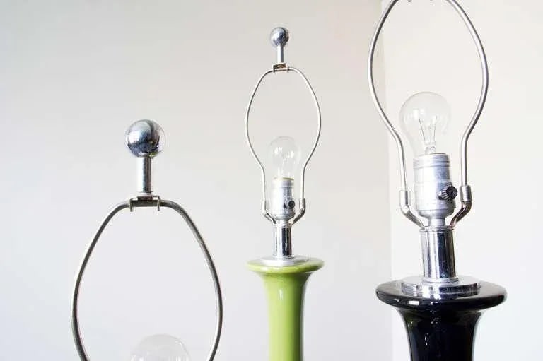 Mod Ceramic Lamps - a Pair - 5