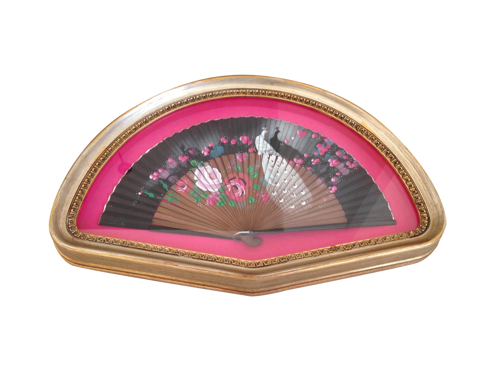 Antique Shadow Box-Framed Hand Painted Fan - Spain (1 of 11)