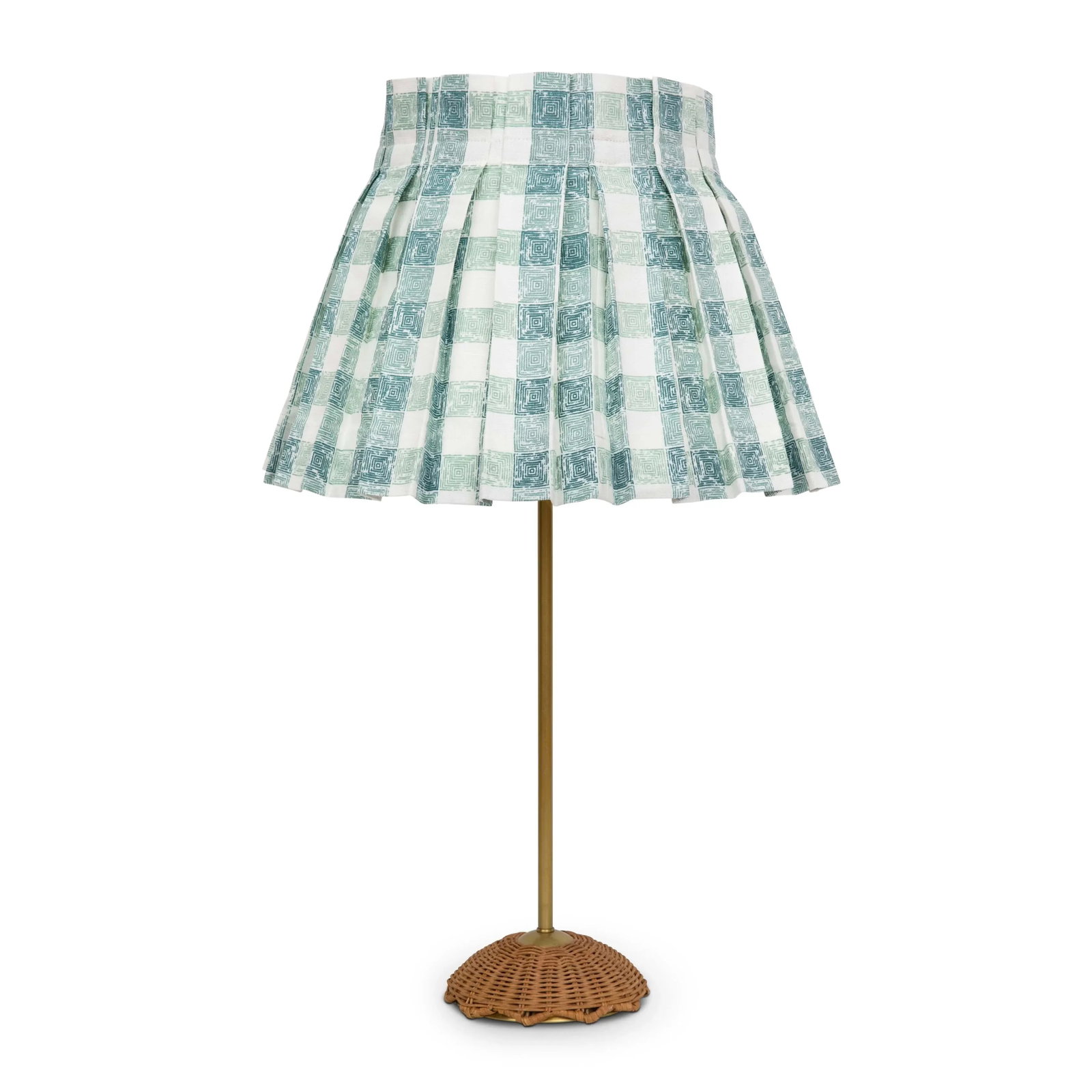 Lagoon Teal Gingham Lamp Shade Cover by Palm Orleans X Alice Palmer - 2