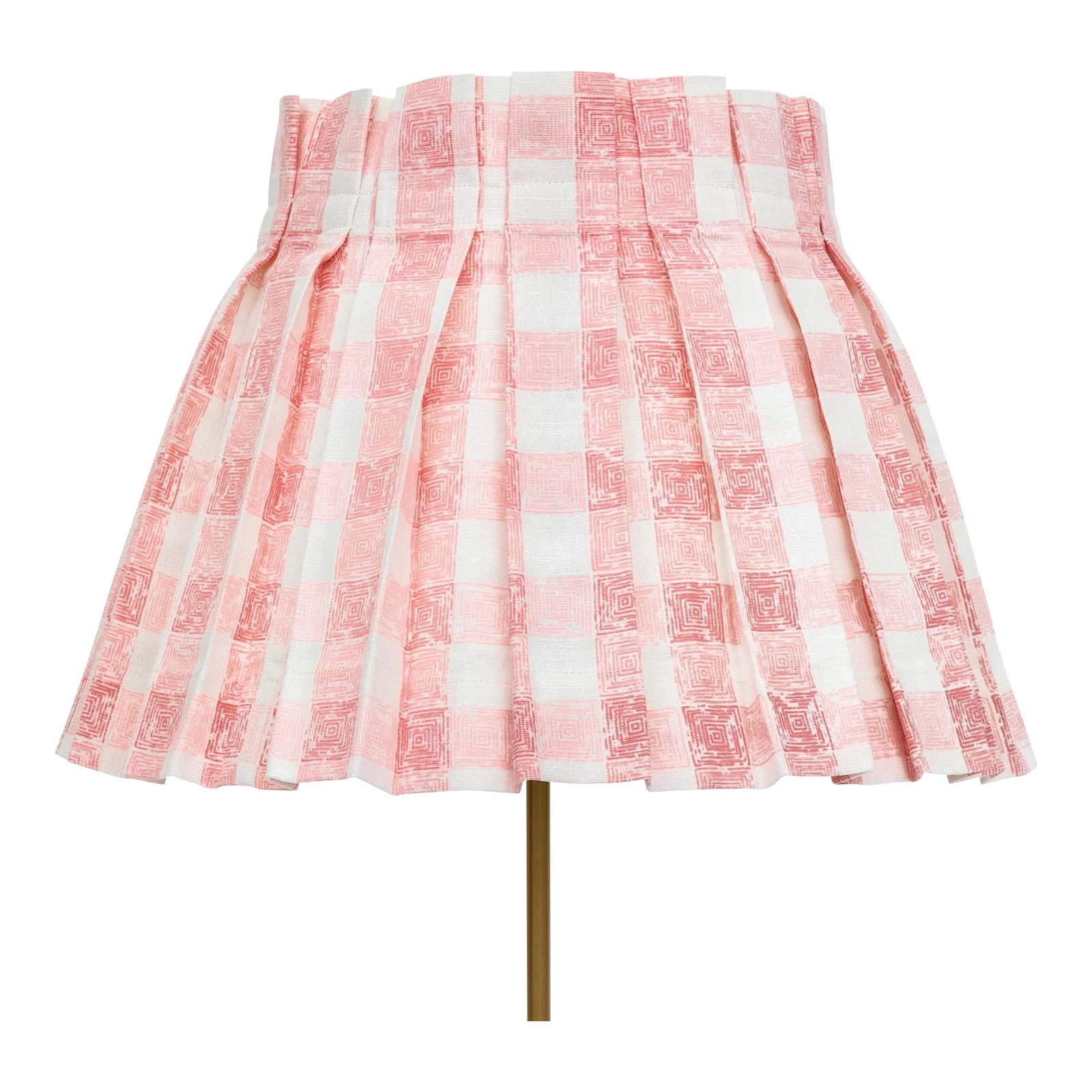 Flamingo Pink Gingham Lamp Shade Cover by Palm Orleans X Alice Palmer (1 of 3)