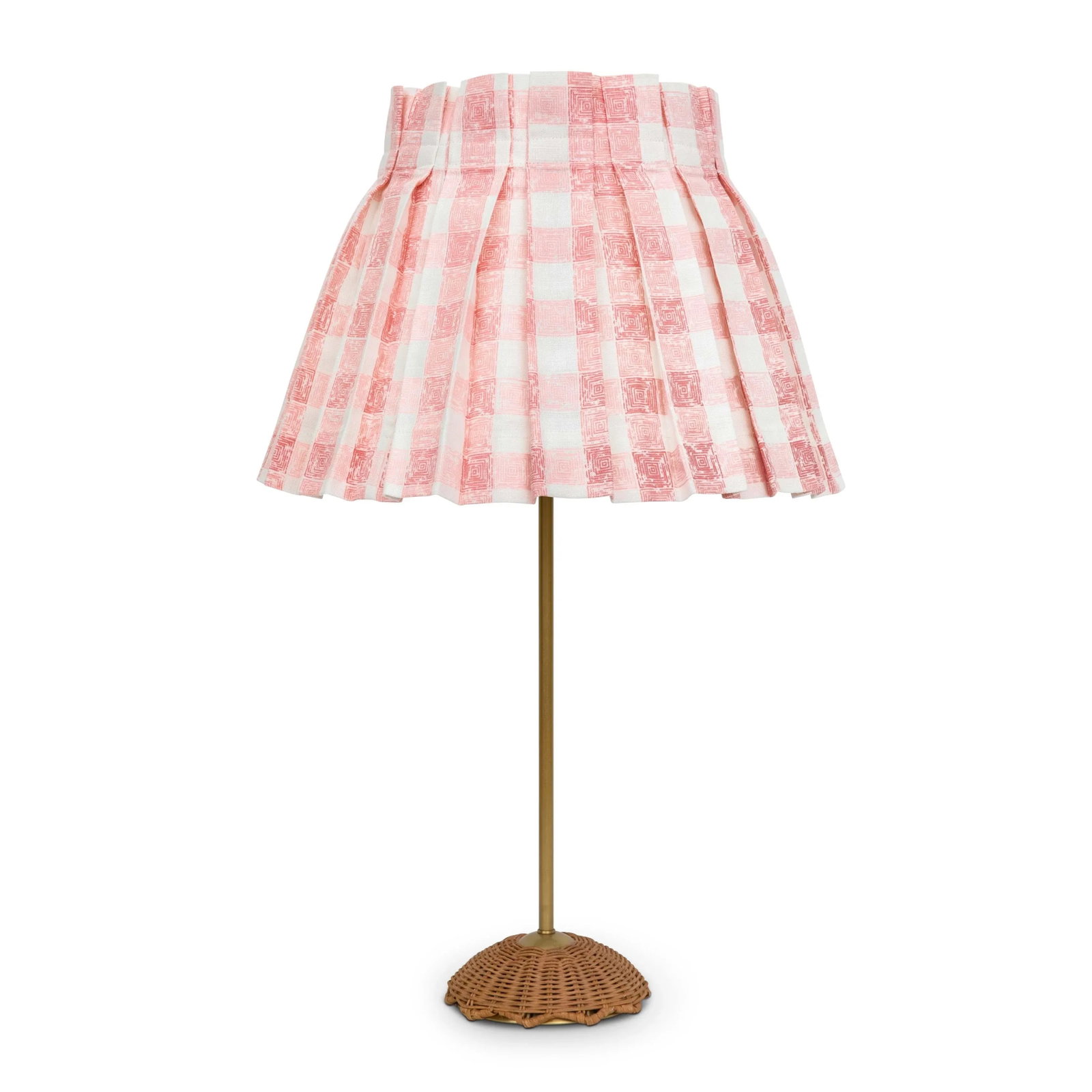Flamingo Pink Gingham Lamp Shade Cover by Palm Orleans X Alice Palmer - 2