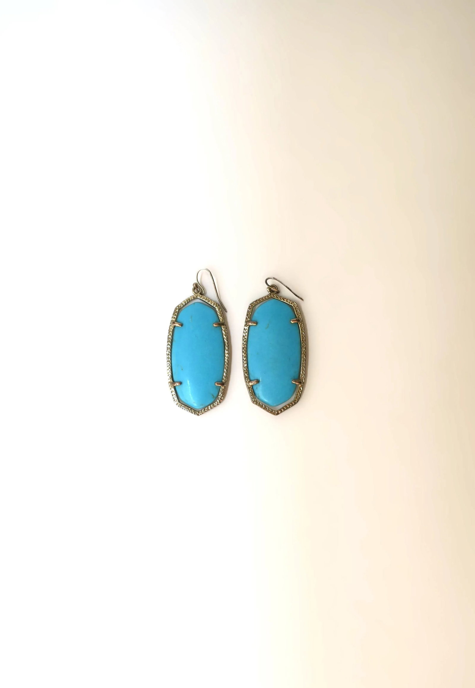 Turquoise Stone Drop Earrings - 2 Pieces - 2