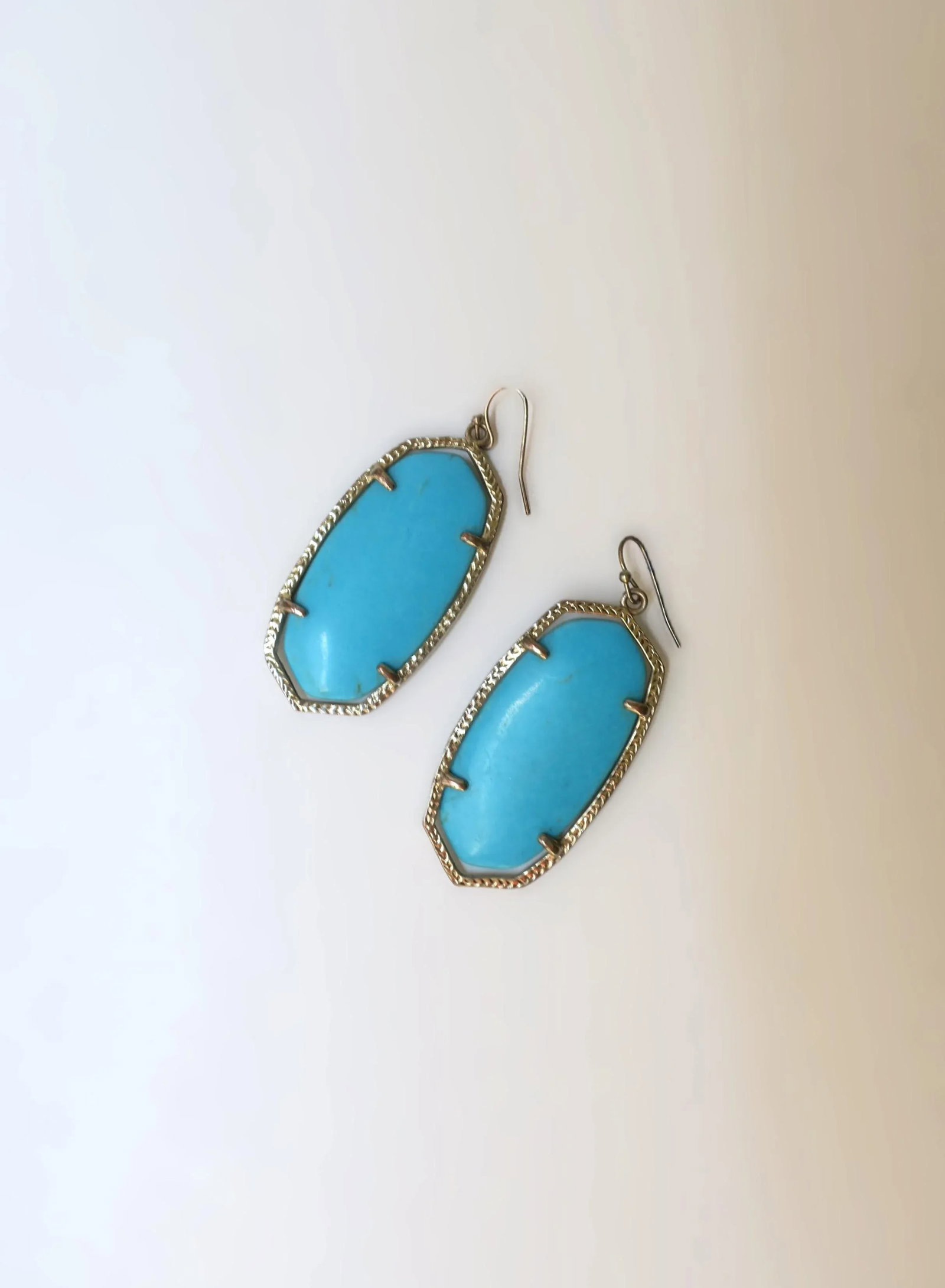Turquoise Stone Drop Earrings - 2 Pieces - 4