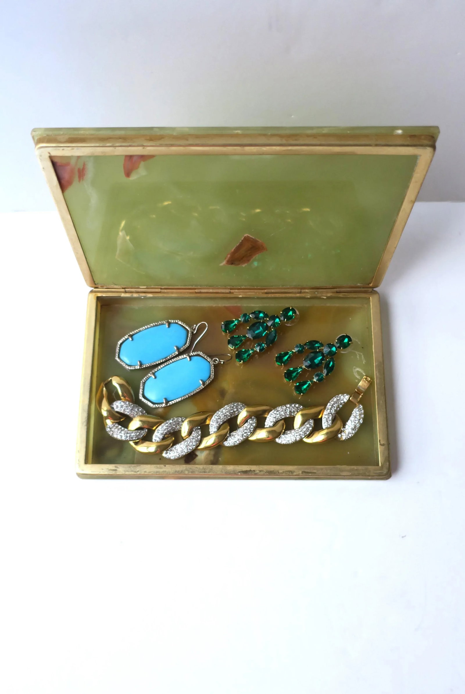 Turquoise Stone Drop Earrings - 2 Pieces - 5