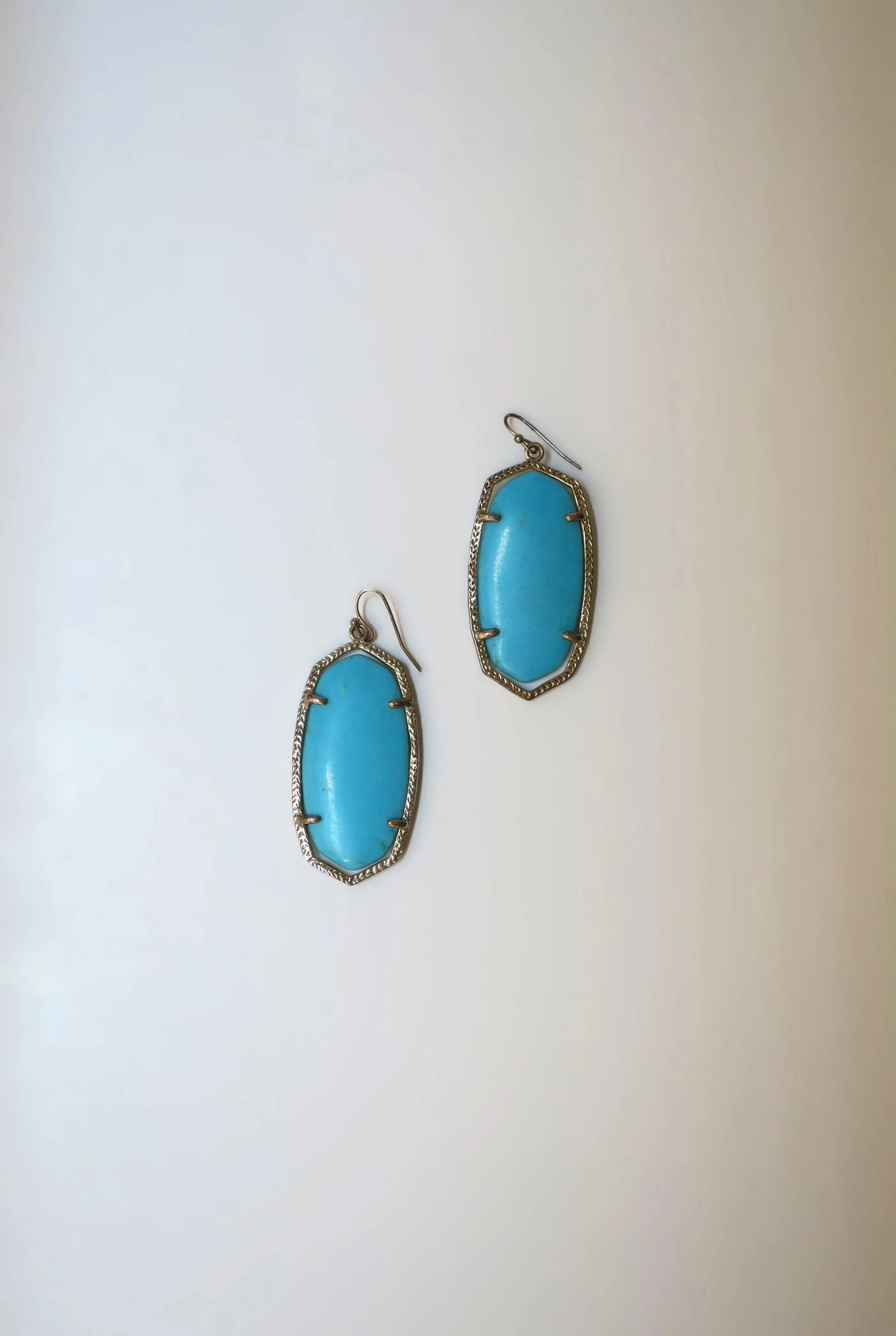 Turquoise Stone Drop Earrings - 2 Pieces - 6
