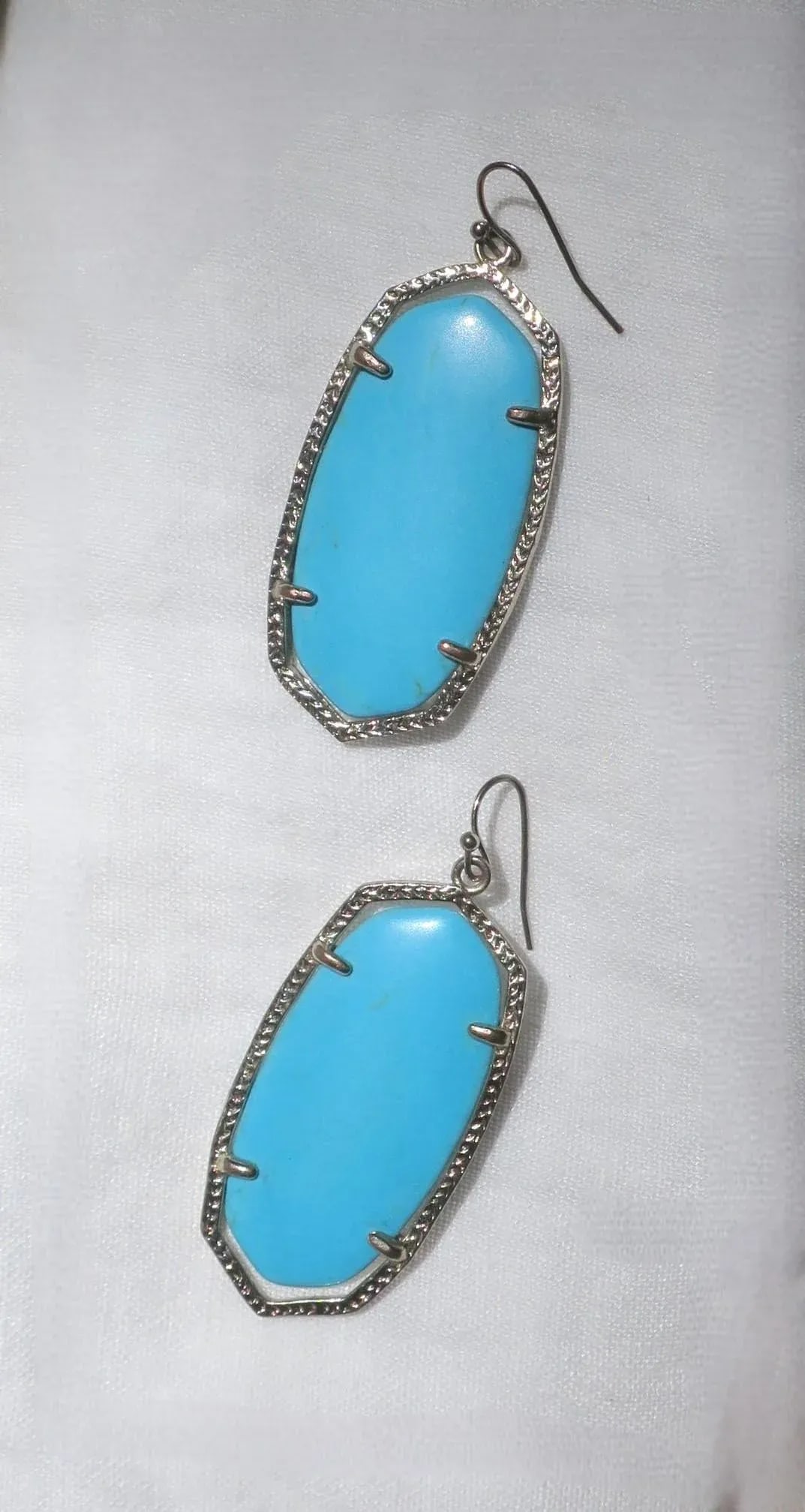 Turquoise Stone Drop Earrings - 2 Pieces - 7