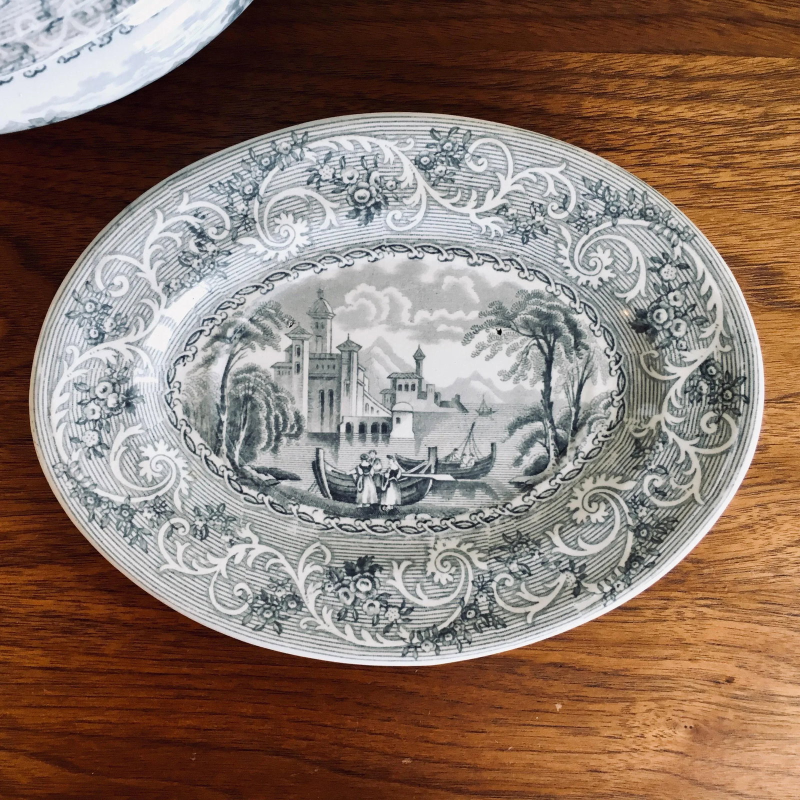 "Rhine" Pattern Ironstone China Tureen C. 1840 - 3