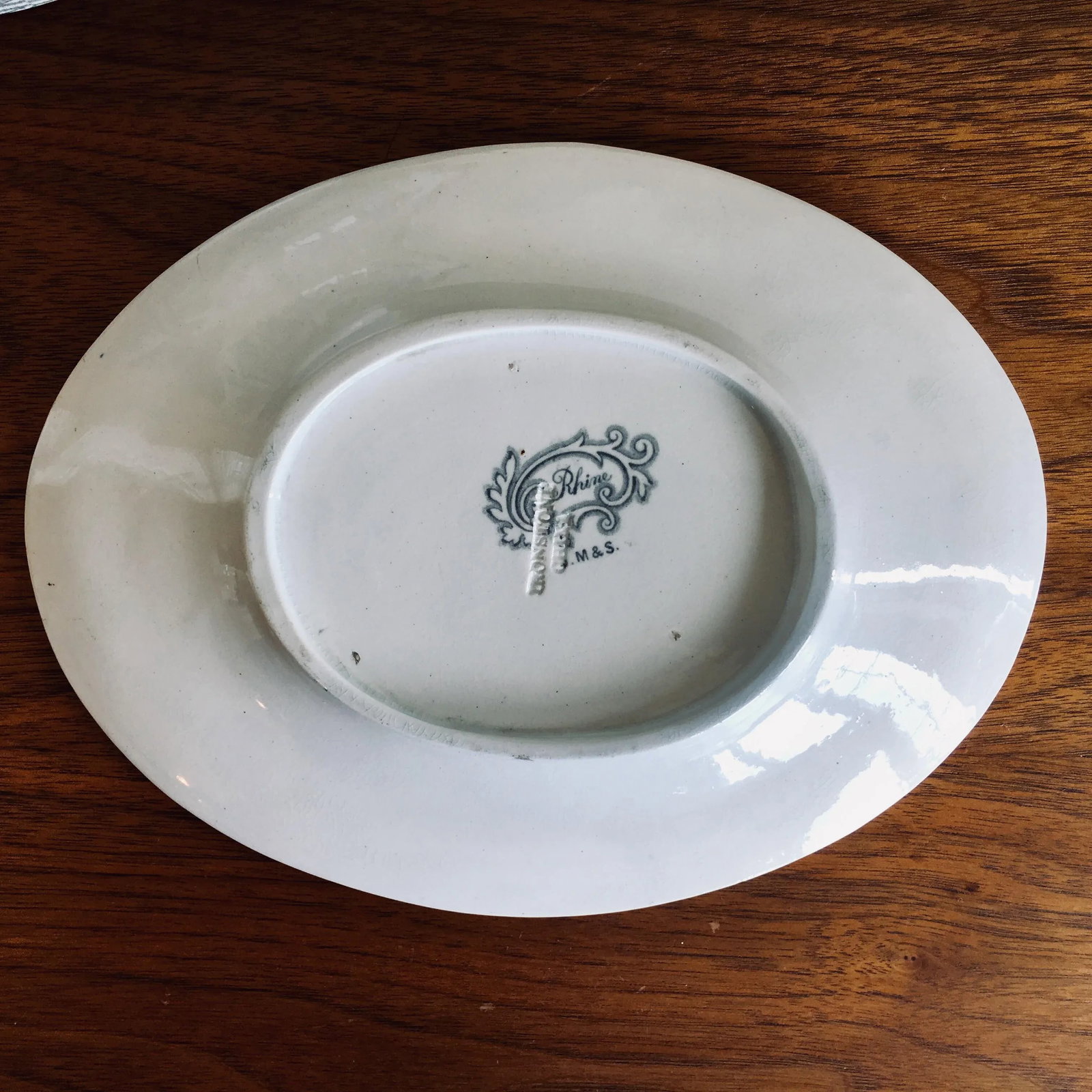 "Rhine" Pattern Ironstone China Tureen C. 1840 - 5