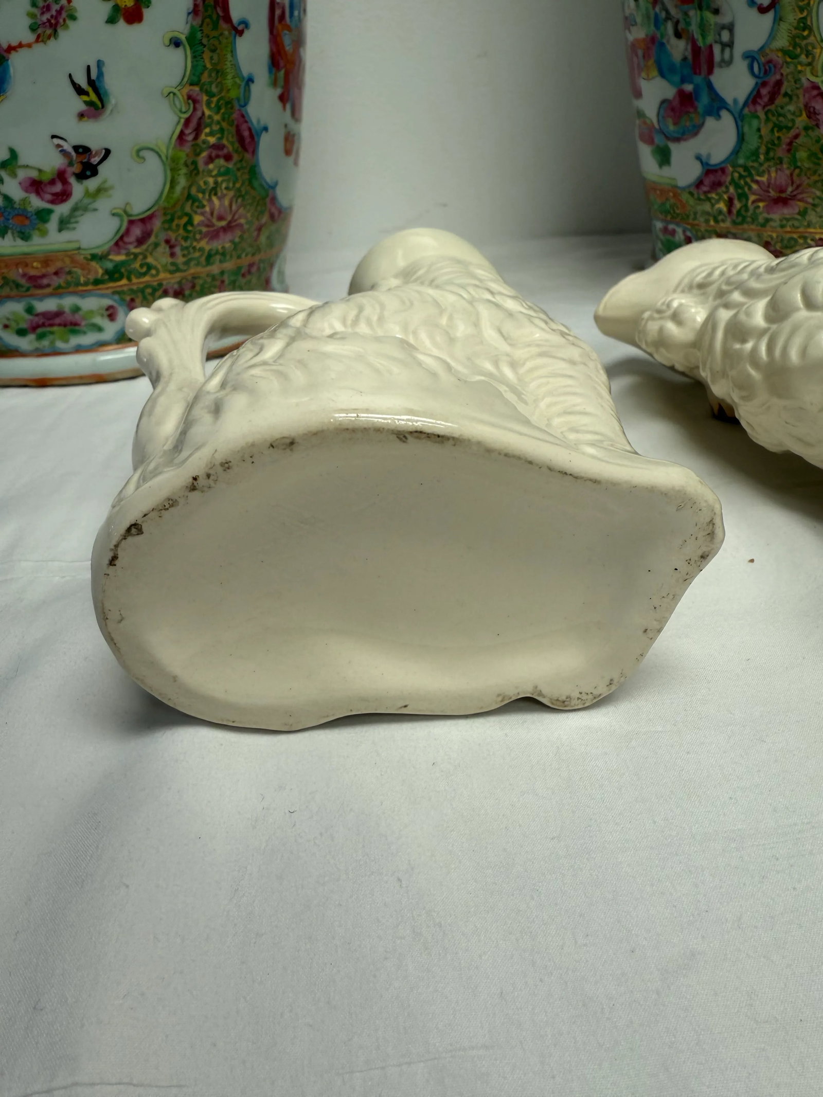 Antique English Staffordshire Spaniel Pitchers - a Pair - 11
