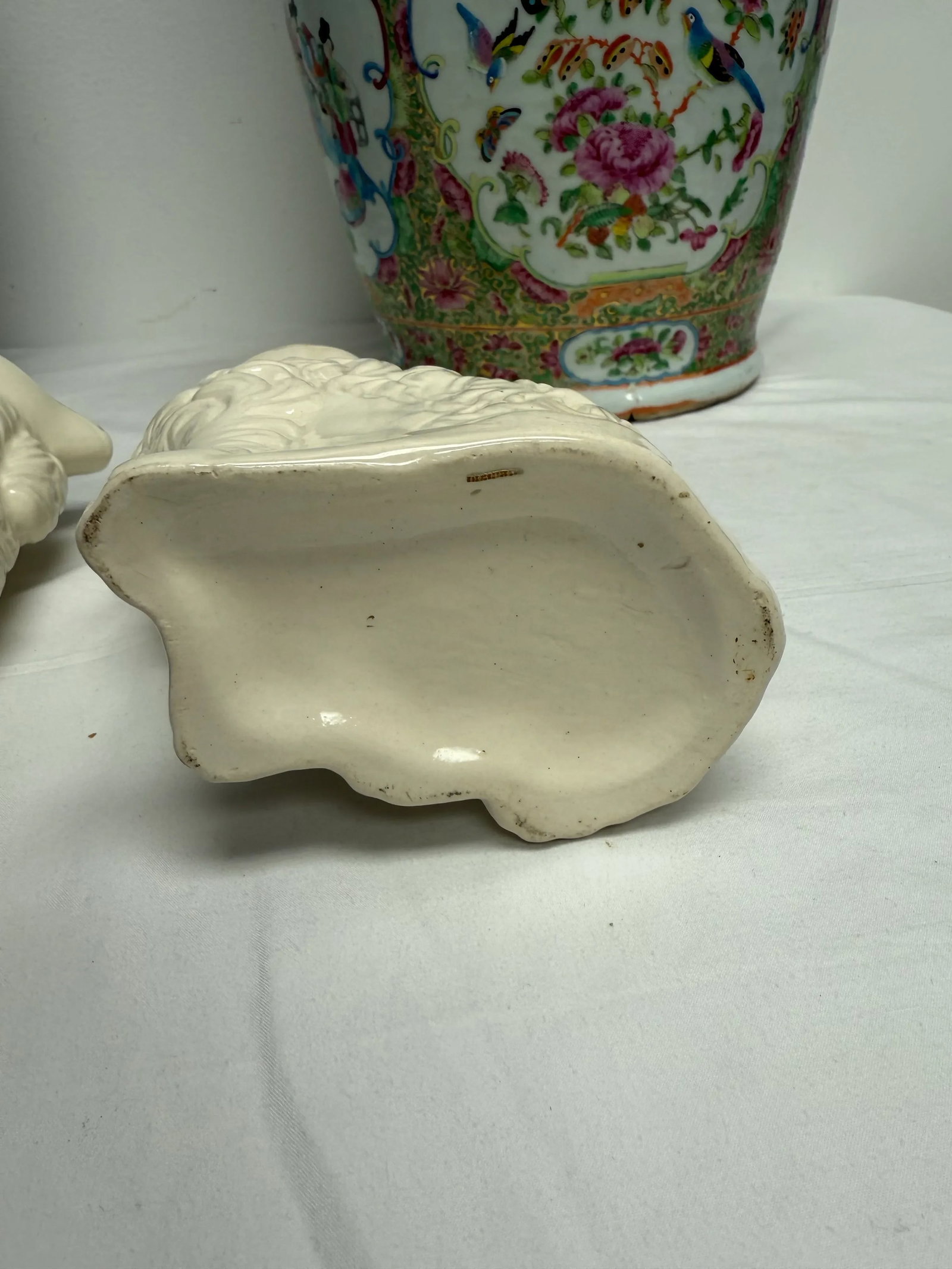 Antique English Staffordshire Spaniel Pitchers - a Pair - 12